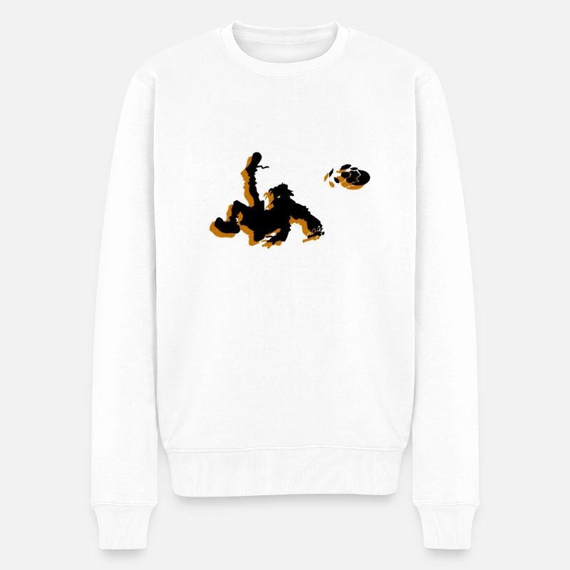 Die Wilden Kerle Fallrückzieher - Männer Premium Bio Pullover - Weiß