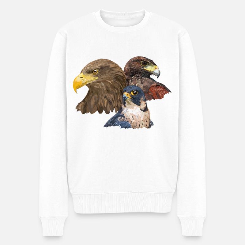 Pigargo et Falcon - Pull Premium bio Homme - blanc