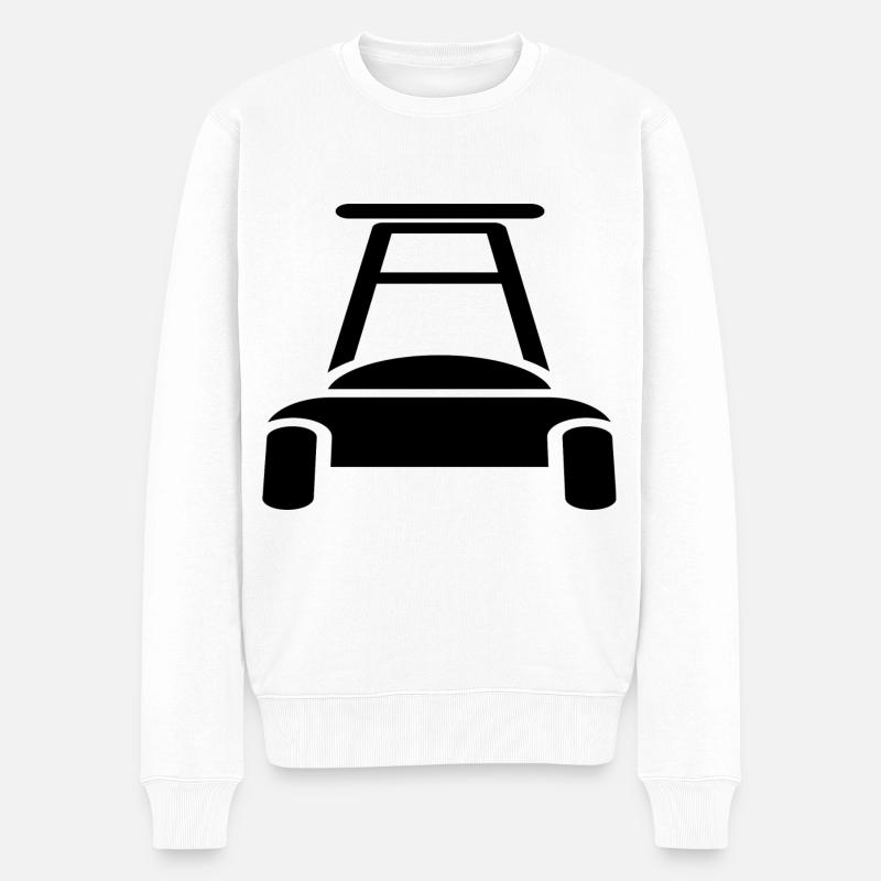 Rasenmäher - Männer Premium Bio Pullover - Weiß