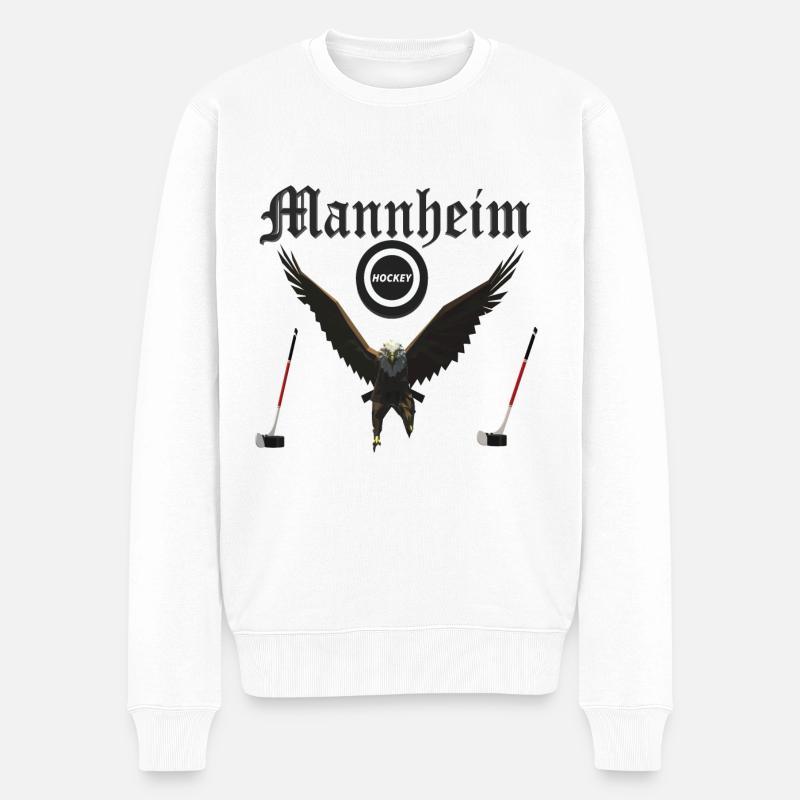 Mannheim Fan Design - Männer Premium Bio Pullover - Weiß