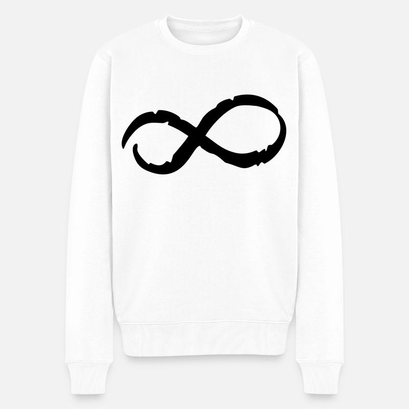 Infinite Sign Infinity Cadeau - Pull Premium bio Homme - blanc