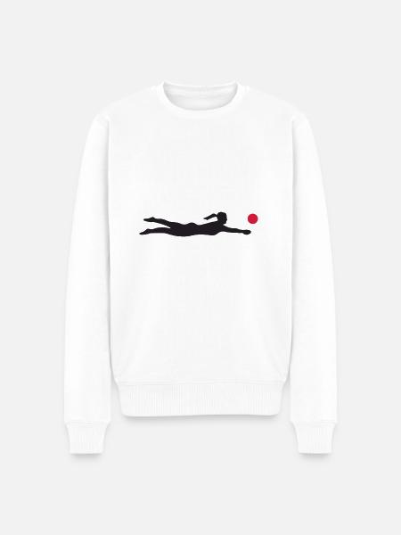Women beach volleyball - Men's Premium Organic Jumper - white