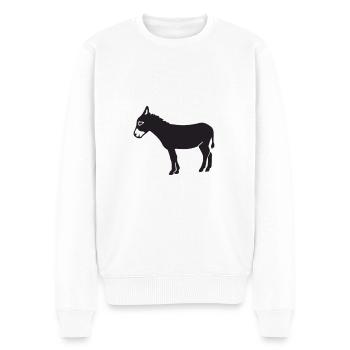 DONKEY - Men's Premium Organic Jumper - white - Front - Thijin (182cm)
