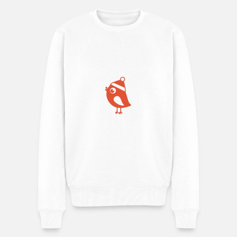 CAP - Männer Premium Bio Pullover - Weiß