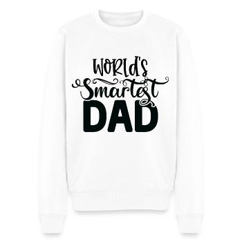 World's Smartest Dad - Men's Premium Organic Jumper - white - Front - Thijin (182cm)
