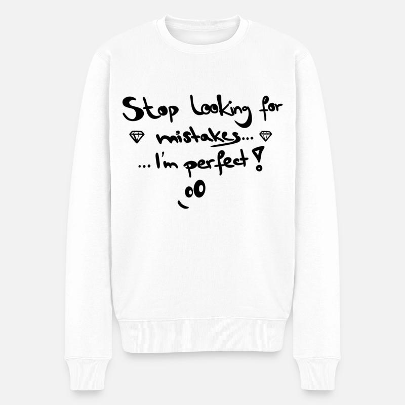 Selbstliebe - Männer Premium Bio Pullover - Weiß