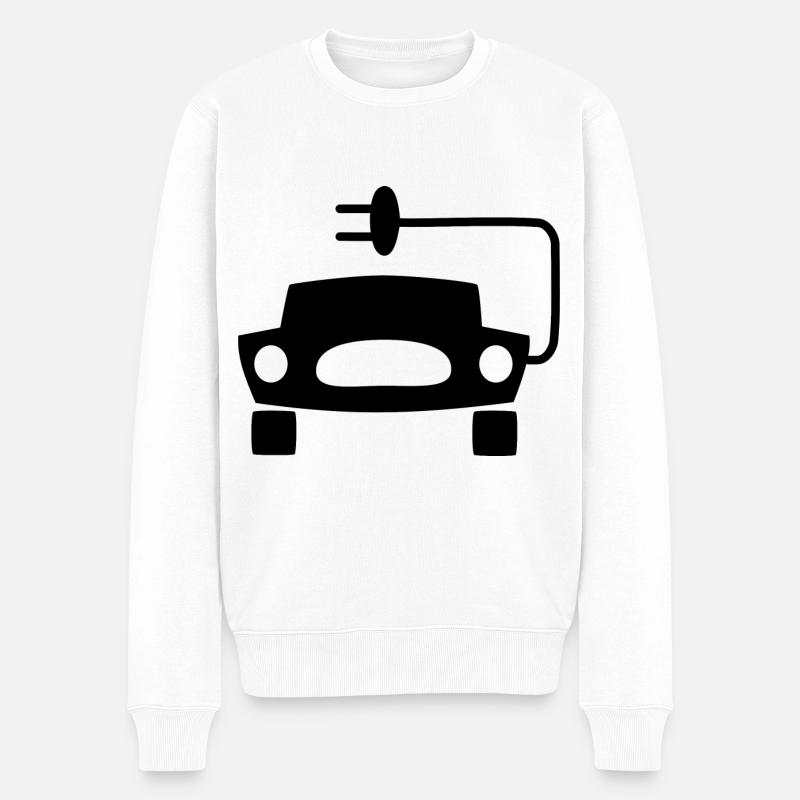 Voitures électriques - Pull Premium bio Homme - blanc