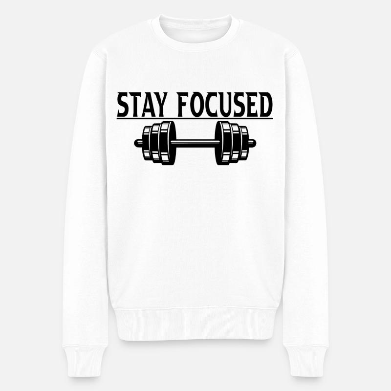 Training - Männer Premium Bio Pullover - Weiß