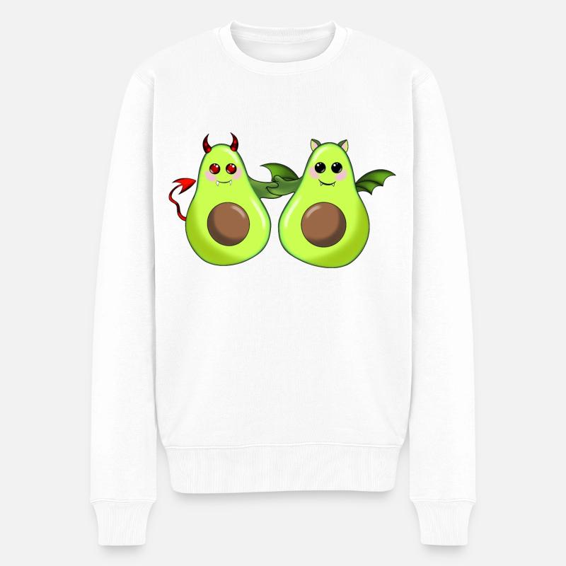 Avocado Freunde - Männer Premium Bio Pullover - Weiß