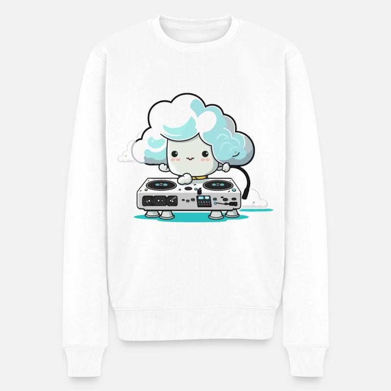 Là-haut dans les nuages - Pull Premium bio Homme - blanc