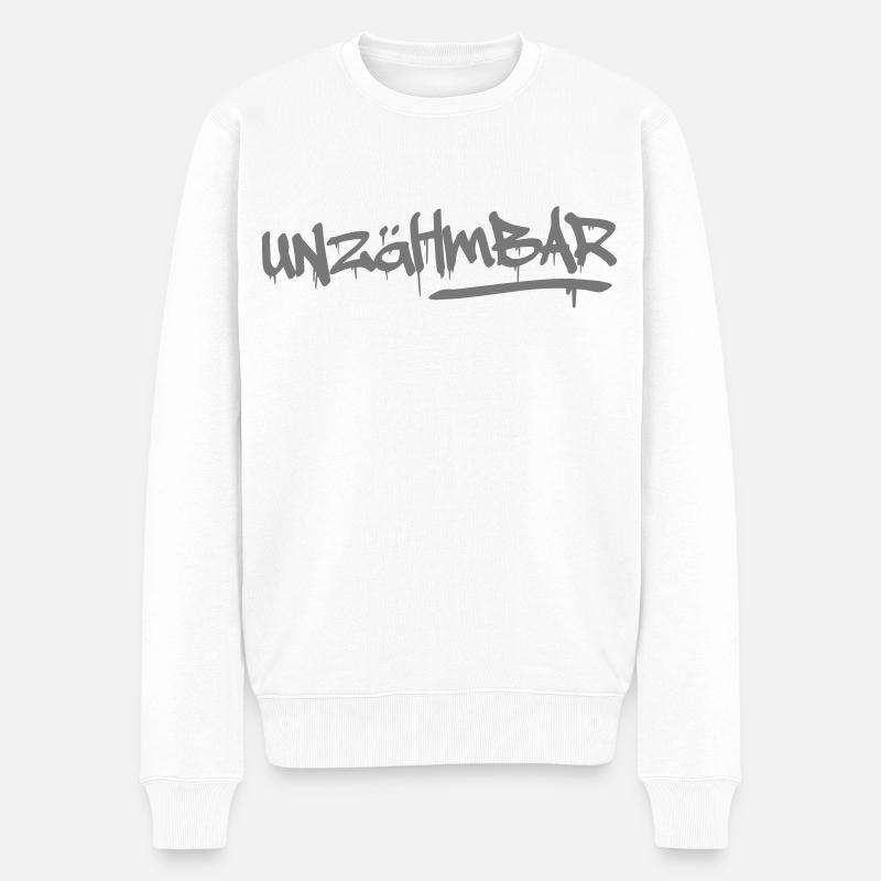 indomptable - Ahhh - Pull Premium bio Homme - blanc