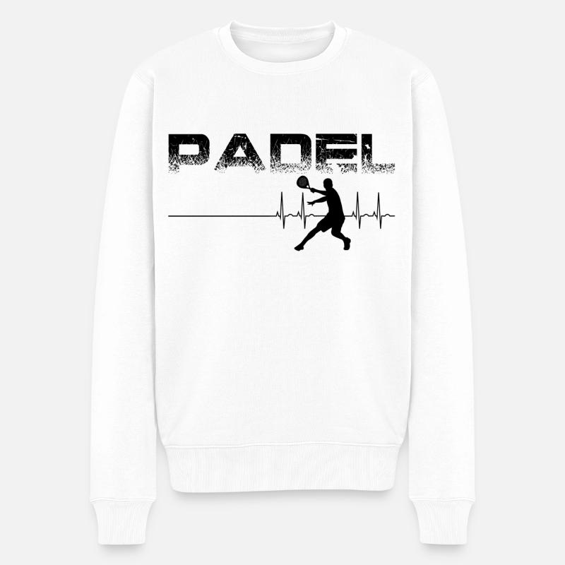 Padel - Pull Premium bio Homme - blanc