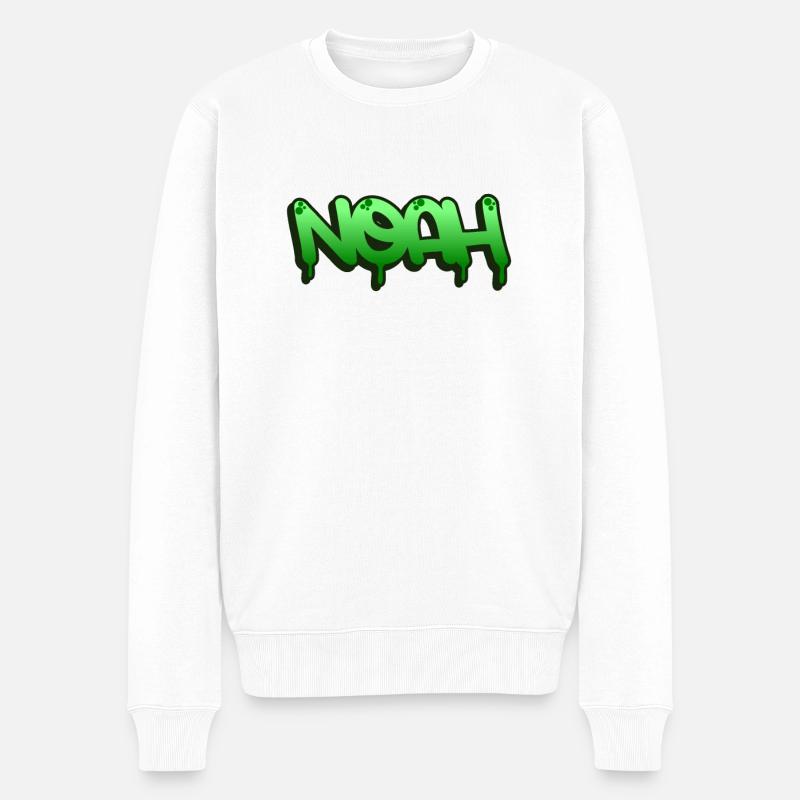 Graffiti prénom Noah - Pull Premium bio Homme - blanc