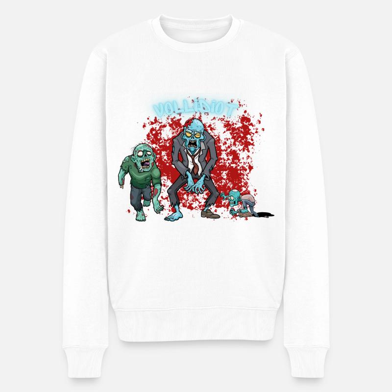 Idiot - Pull Premium bio Homme - blanc