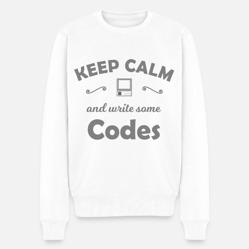 Der Software Entwickler - Männer Premium Bio Pullover - Weiß
