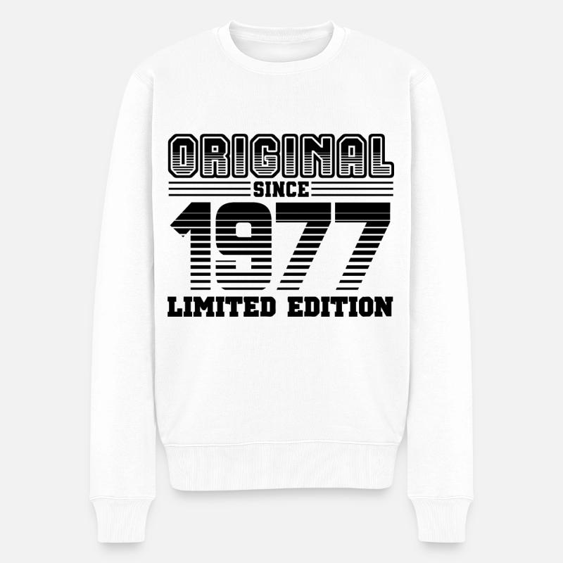 1977 - Männer Premium Bio Pullover - Weiß