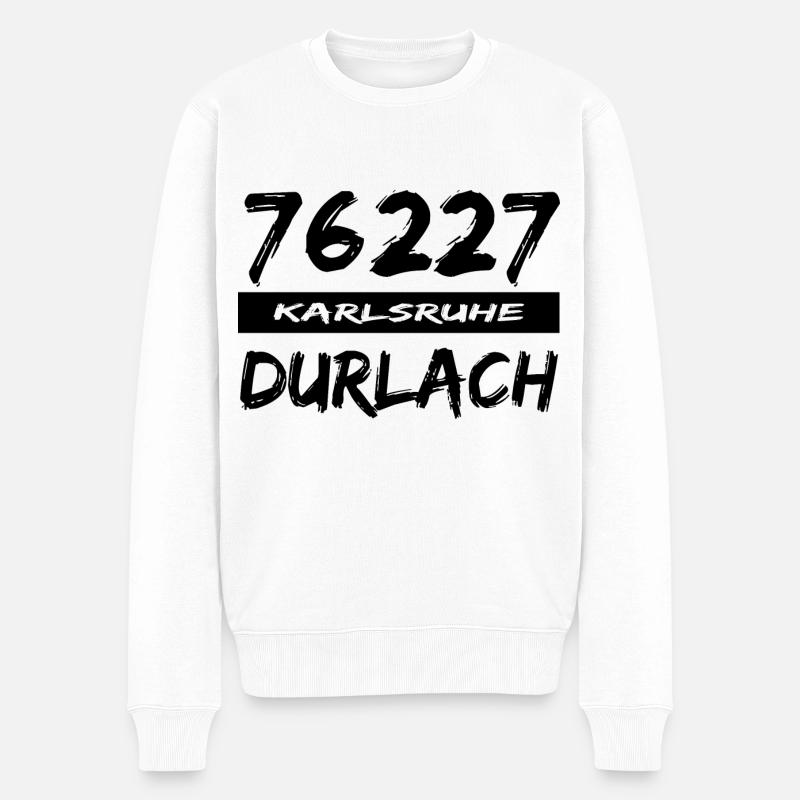 76227 Karlsruhe Durlach - Männer Premium Bio Pullover - Weiß