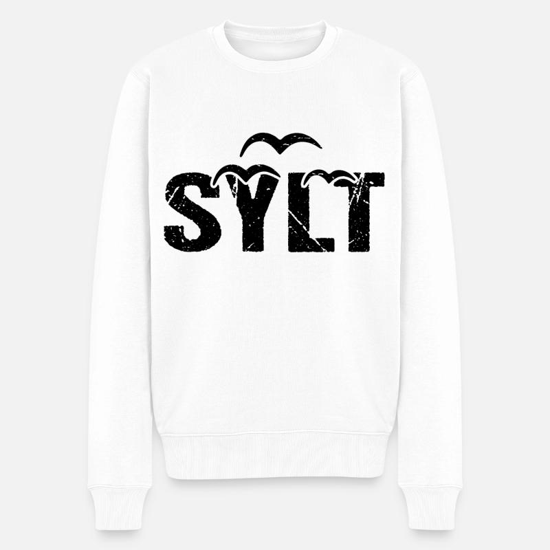 Mouettes de Sylt Island - Pull Premium bio Homme - blanc