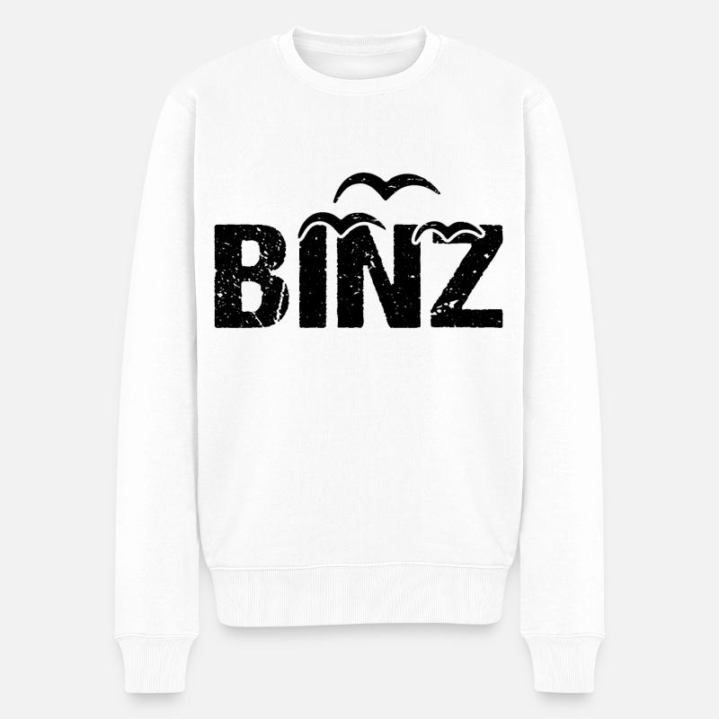 Binz Möwen Ostsee Seebad Binz - Männer Premium Bio Pullover - Weiß