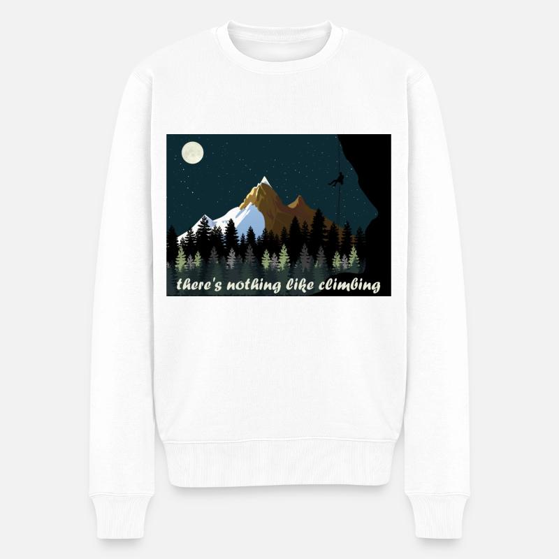 Klettern - Männer Premium Bio Pullover - Weiß