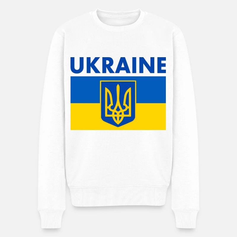 Ukraine - Pull Premium bio Homme - blanc