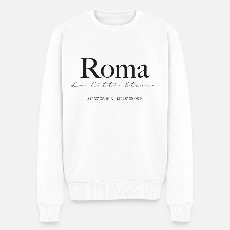 Roma la cita eterna - Pull Premium bio Homme - blanc