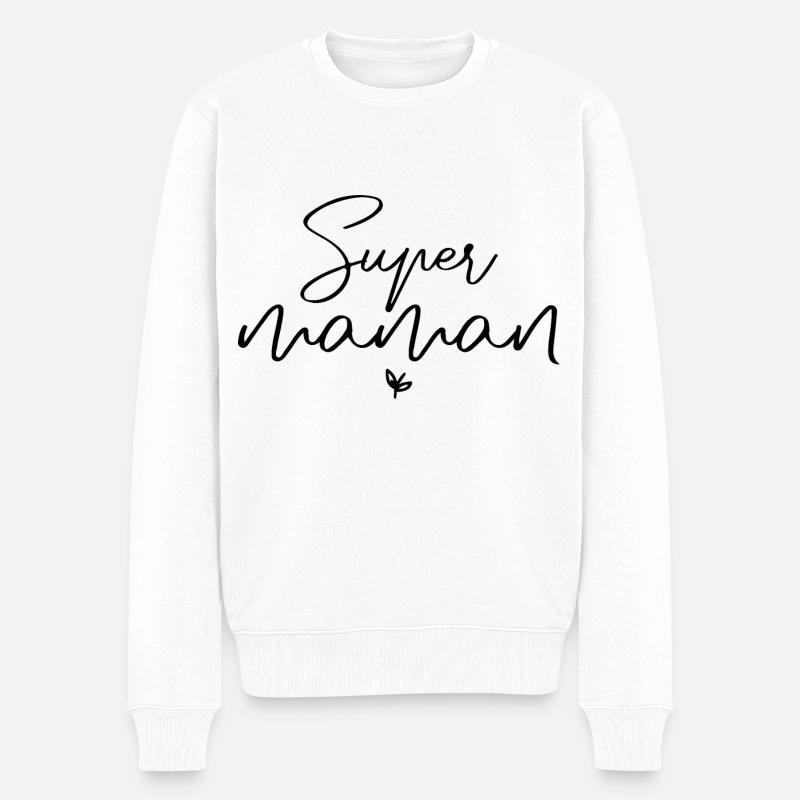 Super Maman - Pull Premium bio Homme - blanc