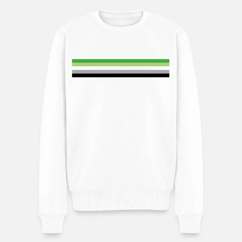 Drapeau aromantique - Pull Premium bio Homme - blanc