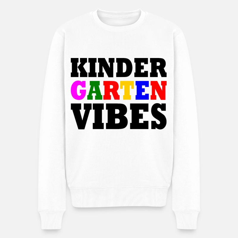kindergarten vibes - Männer Premium Bio Pullover - Weiß