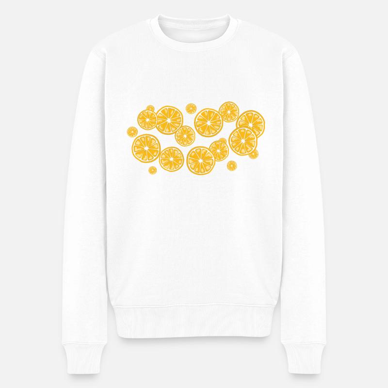 Der Duft der Orangen - Männer Premium Bio Pullover - Weiß