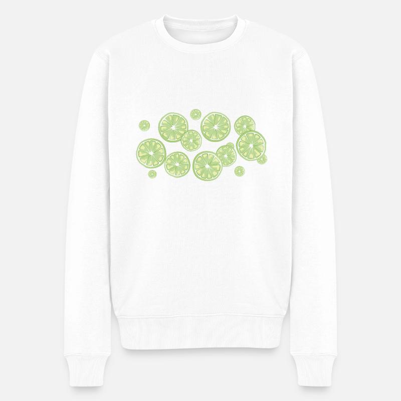 Der Duft der Limetten - Männer Premium Bio Pullover - Weiß