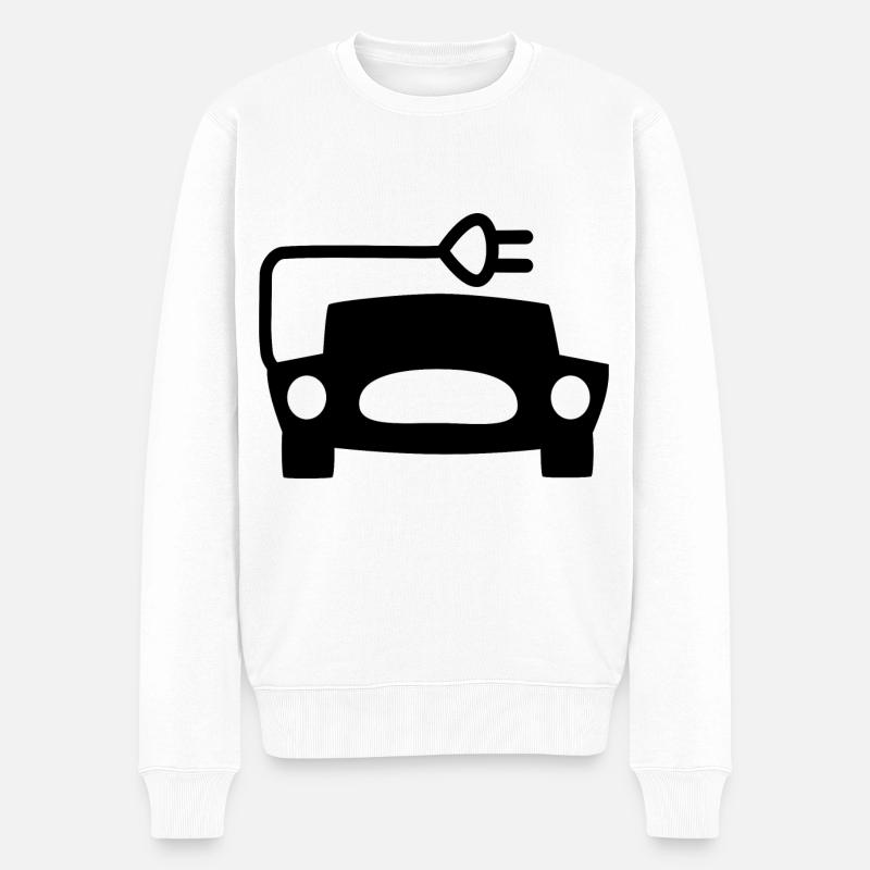 Voitures électriques - Pull Premium bio Homme - blanc
