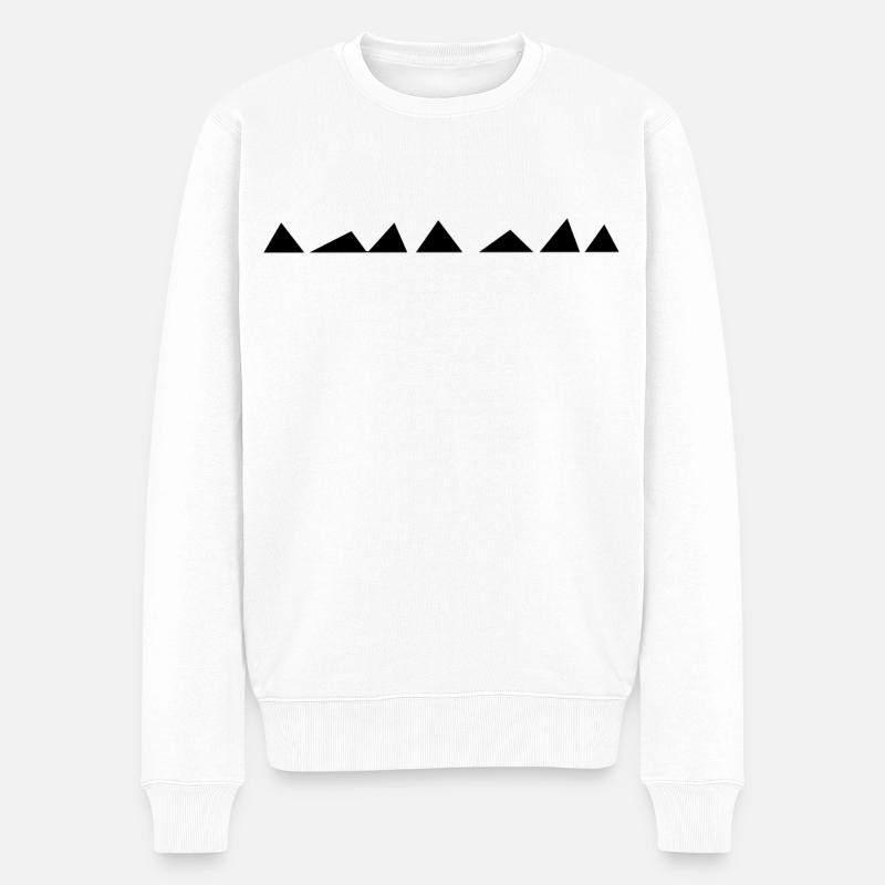 Triangles triangulaires - Pull Premium bio Homme - blanc