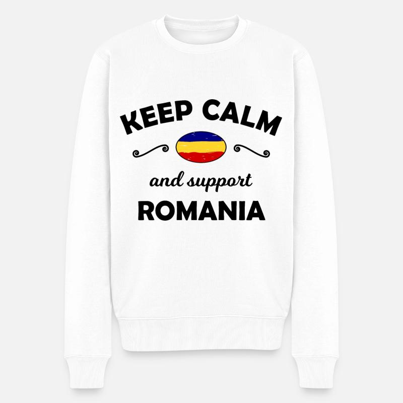 Die Rumänen - Männer Premium Bio Pullover - Weiß