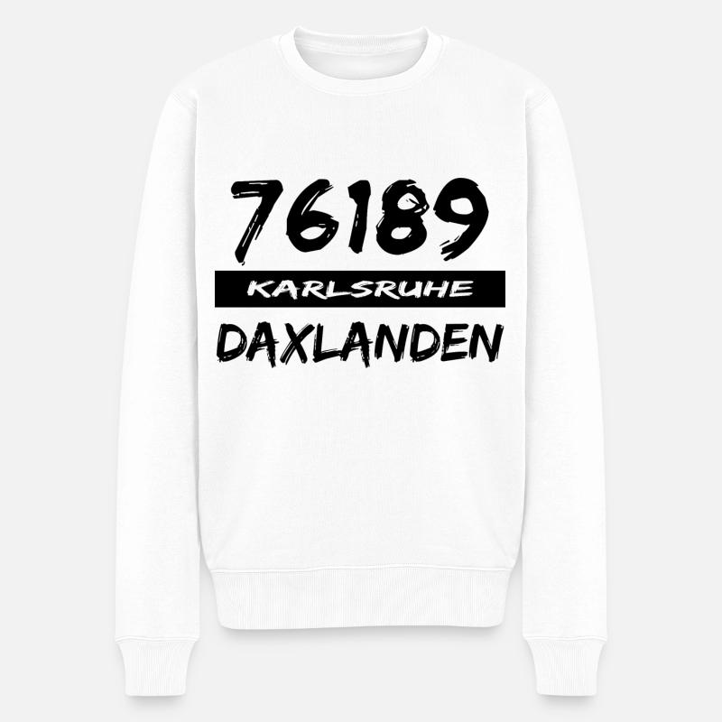 76189 Karlsruhe Daxlanden - Männer Premium Bio Pullover - Weiß
