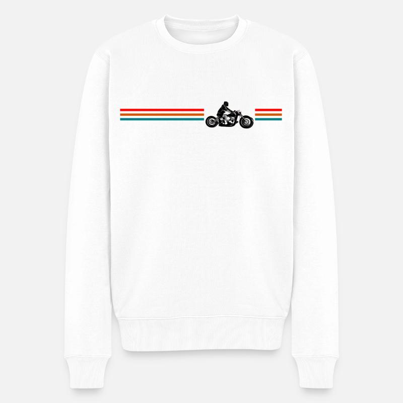 Moto Chopper - Pull Premium bio Homme - blanc