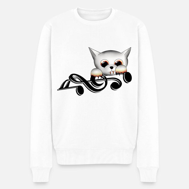 Clef Vampire - Pull Premium bio Homme - blanc