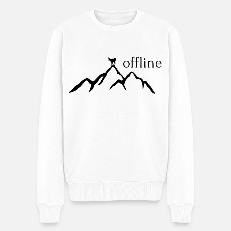 hors-ligne - Pull Premium bio Homme - blanc
