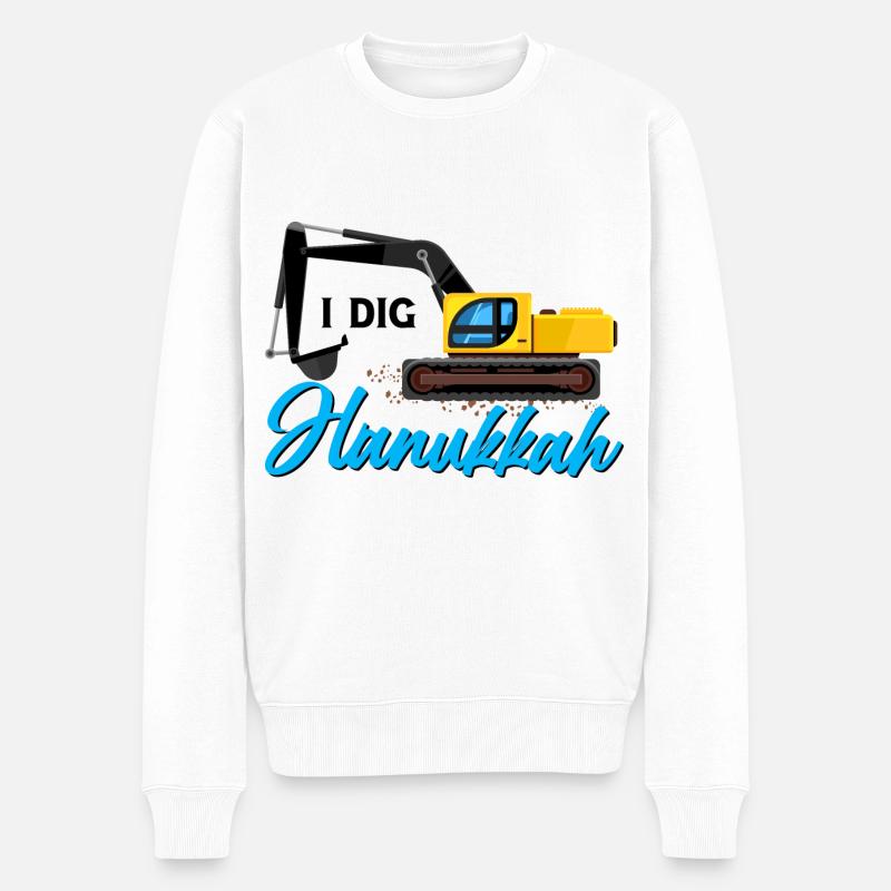 Hanoukka Hanoukka Hanoukka - Pull Premium bio Homme - blanc