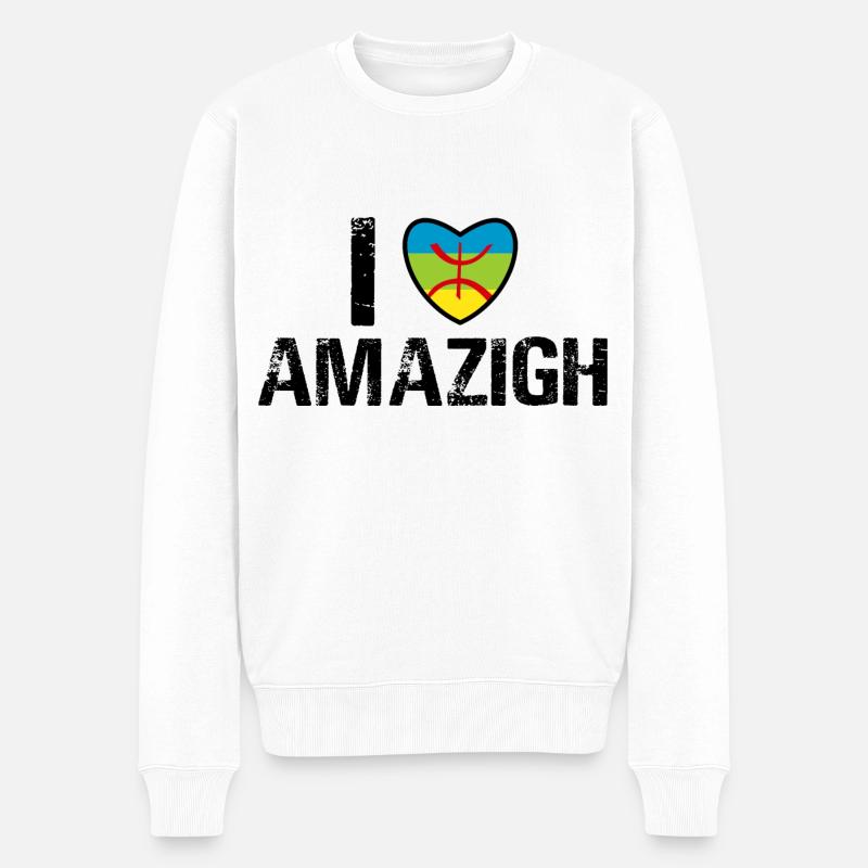 I Love Amazigh - Pull Premium bio Homme - blanc