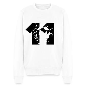 Maillot de football numéro 11 - Pull Premium bio Homme - blanc - Devant - Thijin (182cm)