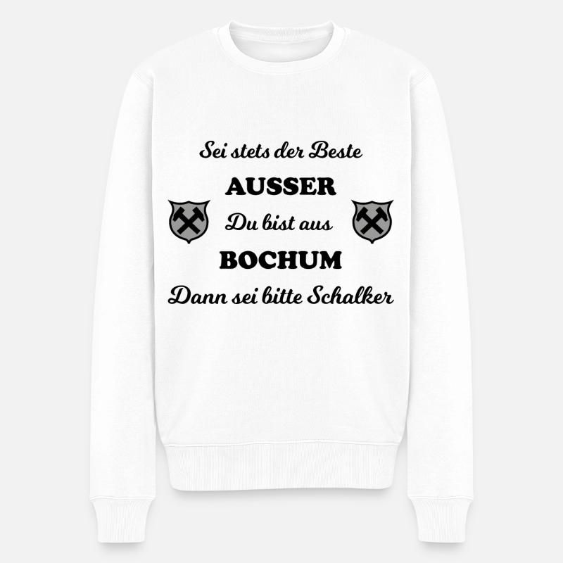 Zuhause im Ruhrpott - Männer Premium Bio Pullover - Weiß
