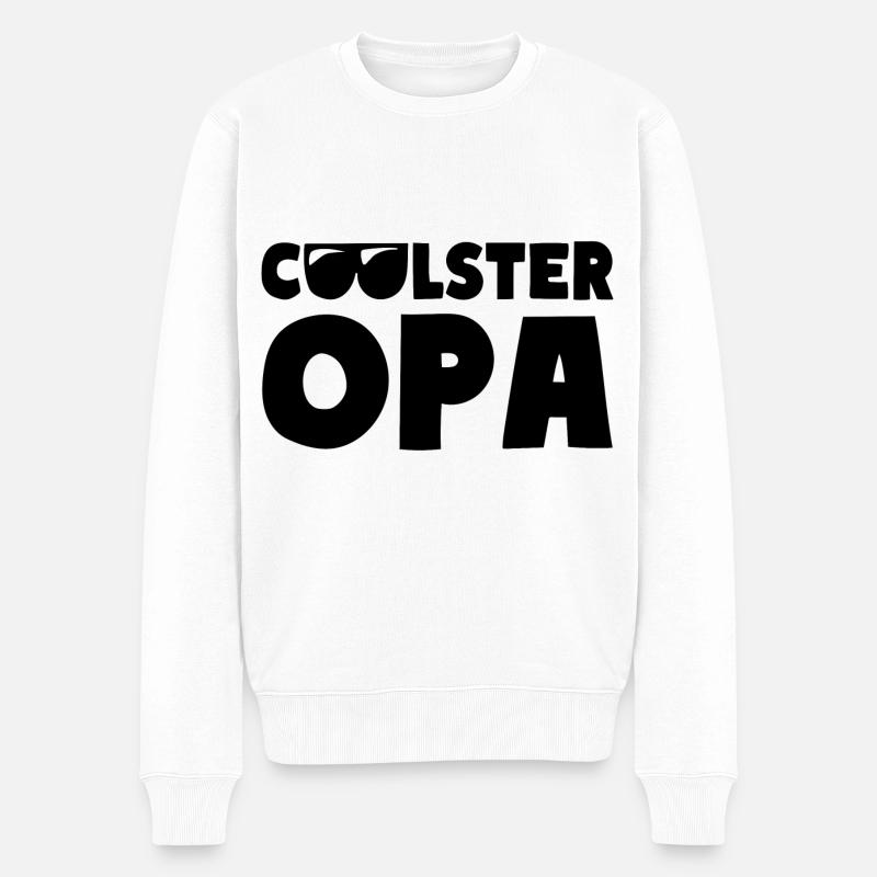 GRAND-PÈRE LE PLUS COOL - Pull Premium bio Homme - blanc