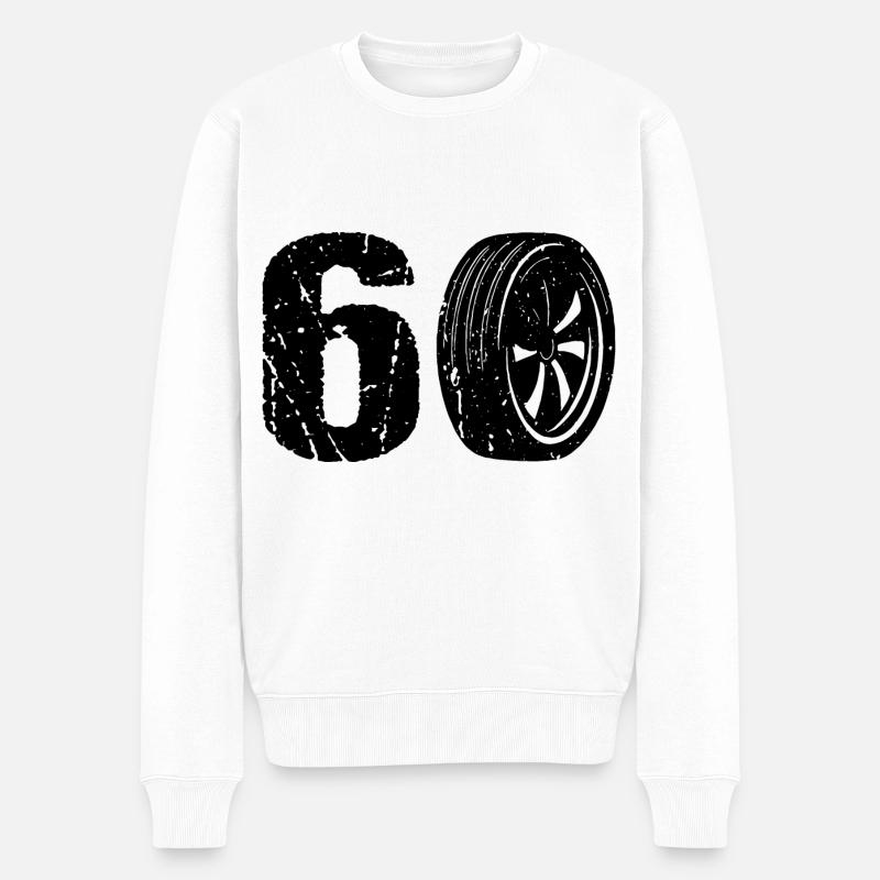 60 Sport automobile - Pull Premium bio Homme - blanc