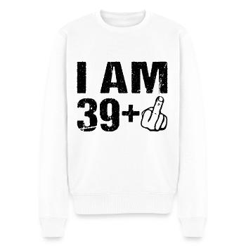 Je sur le 39+ 40ème anniversaire Humour 40 ans - Pull Premium bio Homme - blanc - Devant - Thijin (182cm)