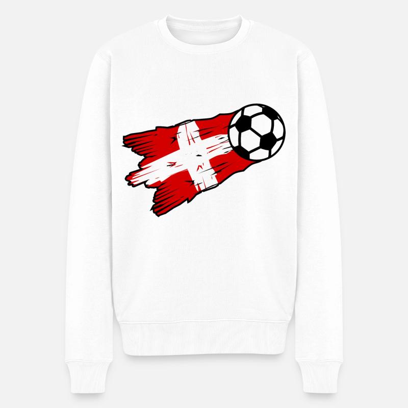 Schweizer Fußball - Männer Premium Bio Pullover - Weiß