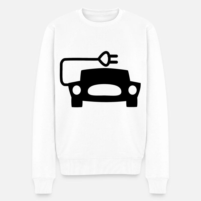 Autoaufkleber Elektrik - Männer Premium Bio Pullover - Weiß