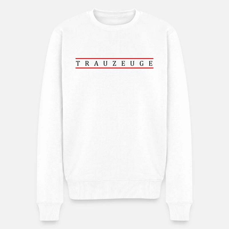 Trauzeuge - Männer Premium Bio Pullover - Weiß