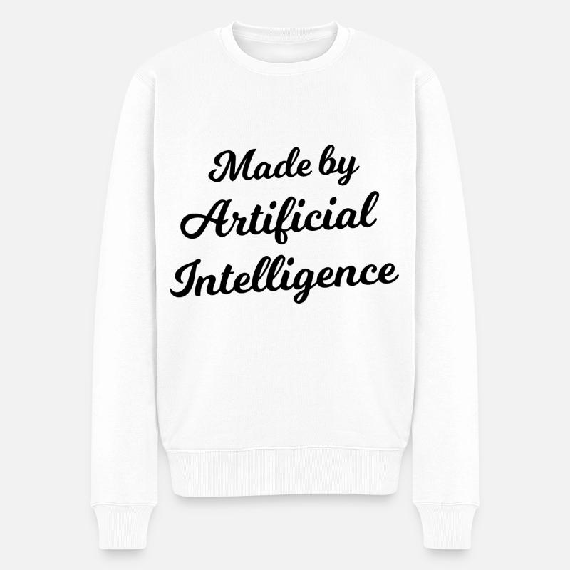 Fabriqué par intelligence artificielle - Pull Premium bio Homme - blanc