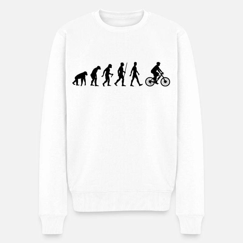 E-Bike Evolution Pedelec vélo Ebike - Pull Premium bio Homme - blanc